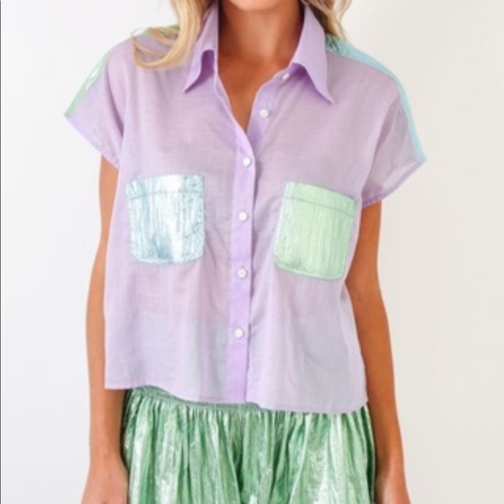 ISO!!! KOCH lavender linen spencer top